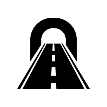 Tunnel flat icon vector