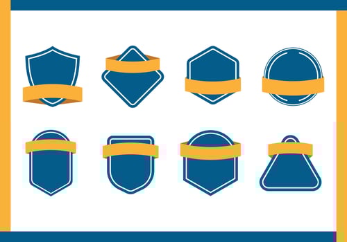 Badge Shape Element Vector