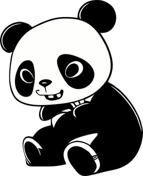 Creepy Panda Illustration vector