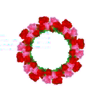 Rose flower ornament. Rose flower decoration. Rose flower wedding ornament template. Rose flower vector illustration