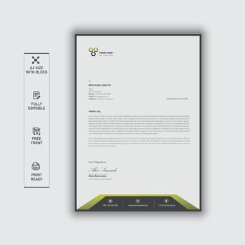 Letterhead design, company and creative letterhead design vector