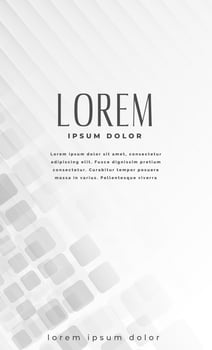 vertical white banner with gray mosaic pattern vector