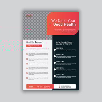 Health care cover a4 template design for a report and medical brochure design, doctor flyer vector