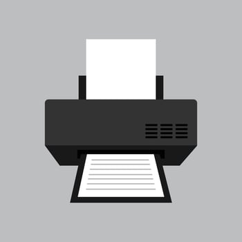 printer flat vector colour icon