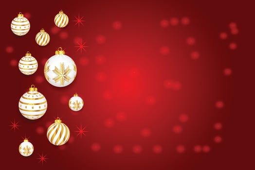 Gold Christmas and New Year Typographical on white background with winter landscape Horizontal new year background, headers, posters, cards, website.Vector illustration vector