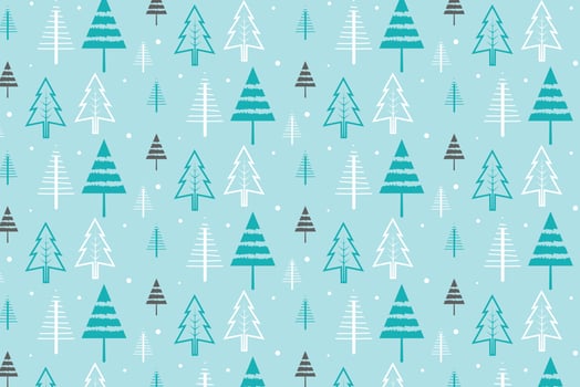 Simple Christmas seamless pattern with geometric motifs. Snowflakes and circles with different ornaments. Magic nature fantasy snowfall texture decoration design vector