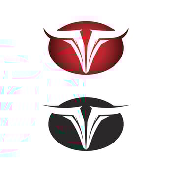 Bull horn logo and symbol template icons app vector