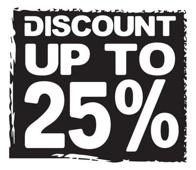 Discount Up To 25 vector