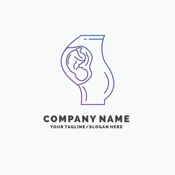 pregnancy. pregnant. baby. obstetrics. Mother Purple Business Logo Template. Place for Tagline vector