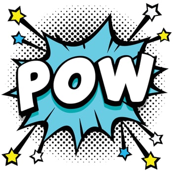 pow Pop art comic speech bubbles book sound effects vector