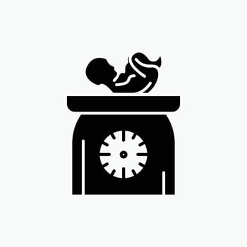 weight. baby. New born. scales. kid Glyph Icon. Vector isolated illustration
