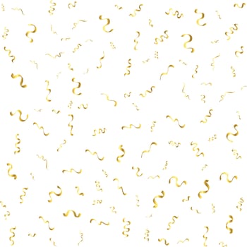 Gold Confetti Isolated On White Background. Celebrate Vector Illustration