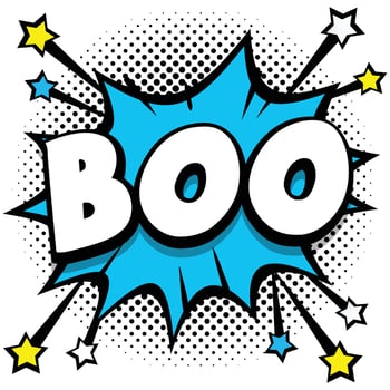 boo Pop art comic speech bubbles book sound effects vector