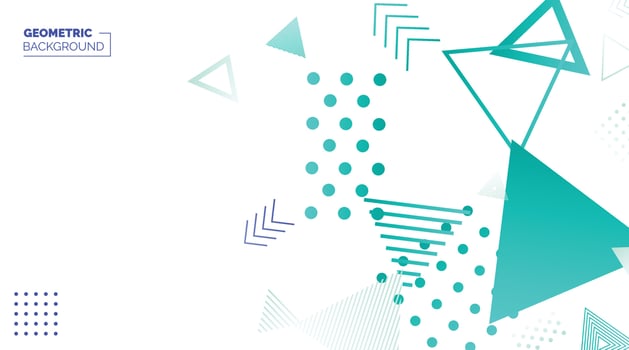 Colorful geometric Banner background. Minimal cover template design for web. Modern abstract background with geometric shapes and lines. Eps10 Vector