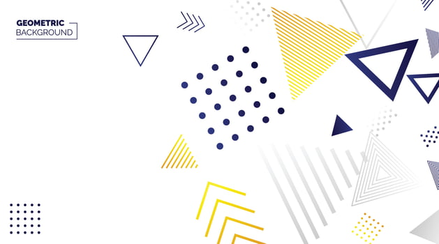 Colorful geometric Banner background. Minimal cover template design for web. Modern abstract background with geometric shapes and lines. Eps10 Vector