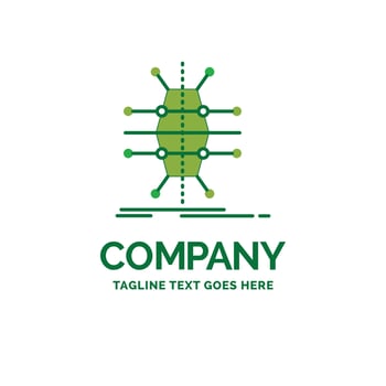 Distribution. grid. infrastructure. network. smart Flat Business Logo template. Creative Green Brand Name Design. vector