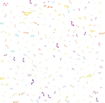 Vector abstract White Background with many falling tiny colorful confetti pieces and ribbon. Carnival. Christmas or New Year decoration colorful party pennants for birthday. festival