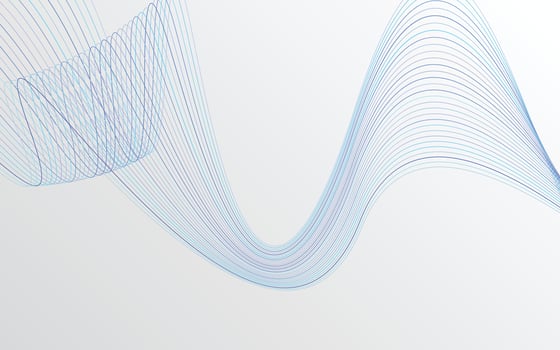 Wave with shadow. Abstract blue lines on a background vector