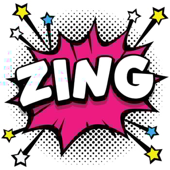 zing Pop art comic speech bubbles book sound effects vector
