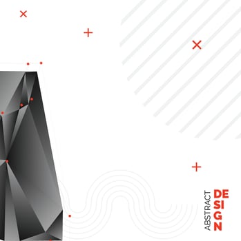Vector set of faceted 3d crystal colorful shapes. banners. Faceted 3d shapes. crystal banners
