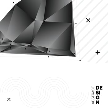 Black vector blurry triangle background design. Geometric background in Origami style with gradient