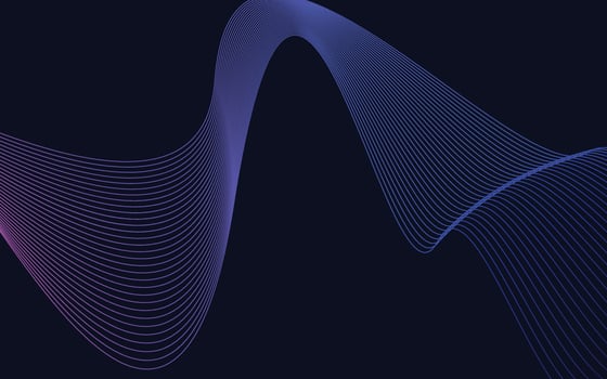 Wave with shadow. Abstract blue lines on a background vector