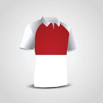 Indonesia Flag on T-shirt vector
