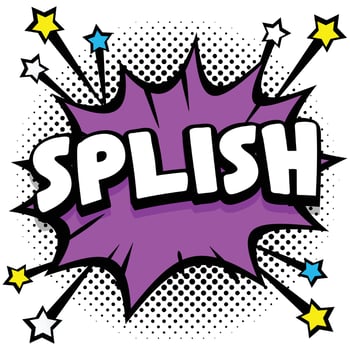 splish Pop art comic speech bubbles book sound effects vector