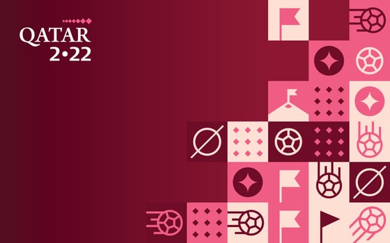 Football Doha Qatar 2022 Creative Geometric Background Template. Soccer Web Banner Background vector