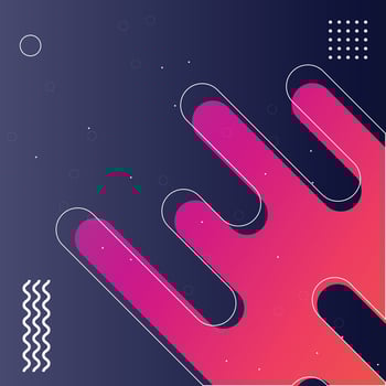 Original beautiful combination modern style abstraction with composition made of various rounded shapes in actual color palette. Vector illustration.