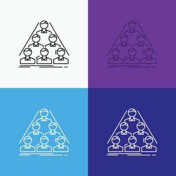 team. build. structure. business. meeting Icon Over Various Background. Line style design. designed for web and app. Eps 10 vector illustration