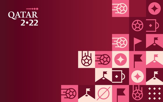 Football Doha Qatar 2022 Creative Geometric Background Template. Soccer Web Banner Background vector