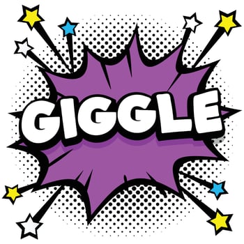 giggle Pop art comic speech bubbles book sound effects vector
