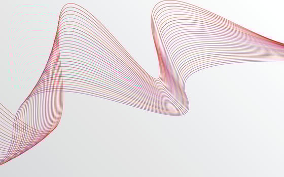 Wave with shadow. Abstract Red lines on a background vector