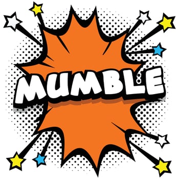 mumble Pop art comic speech bubbles book sound effects vector