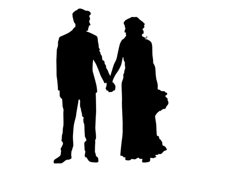 Wedding Bride Couple Silhouette png