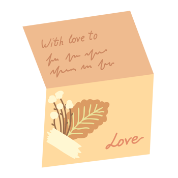 Envelop colorful design. PNG with transparent background.