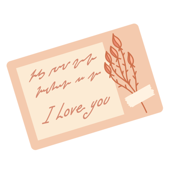 Envelop colorful design. PNG with transparent background.