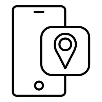 Navigation App Icon Style vector