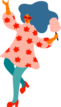Woman in carnival outfit. Illustration png