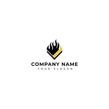 Modern fire logo vector design template