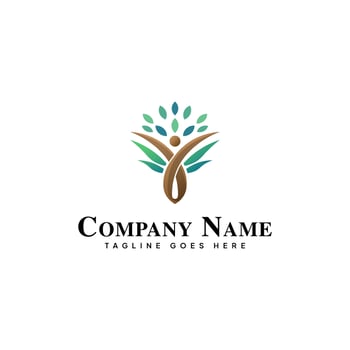 Winged People Tree Creative Logo Vector