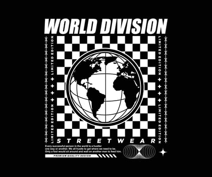 world division t shirt design, vector graphic, typographic poster or tshirts street wear and urban style