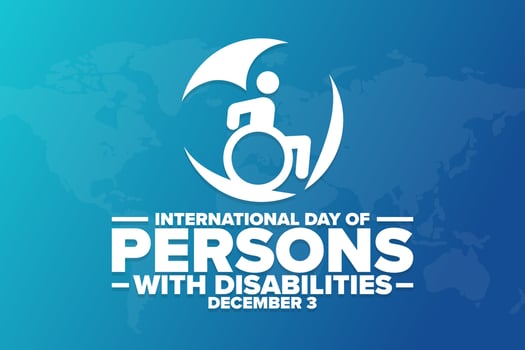 International Day of Persons with Disabilities. December 3. Holiday concept. Template for background, banner, card, poster with text inscription. Vector EPS10 illustration.