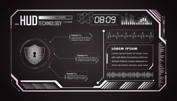 Modern HUD Technology Background vector