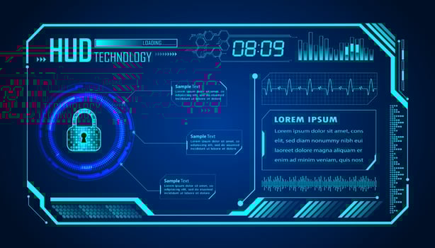 Modern HUD Technology Background vector