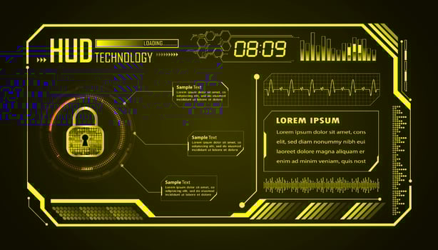 Modern HUD Technology Background vector