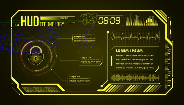 Modern HUD Technology Background vector