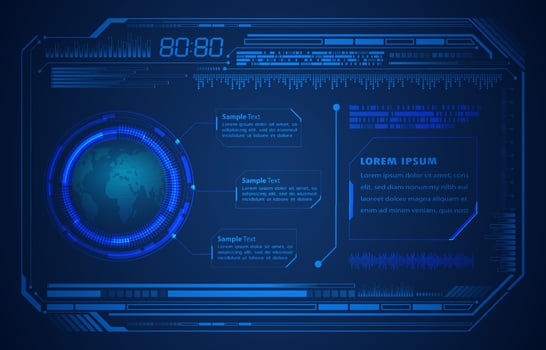 Modern HUD Technology Background vector