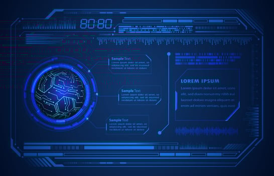 Modern HUD Technology Background vector